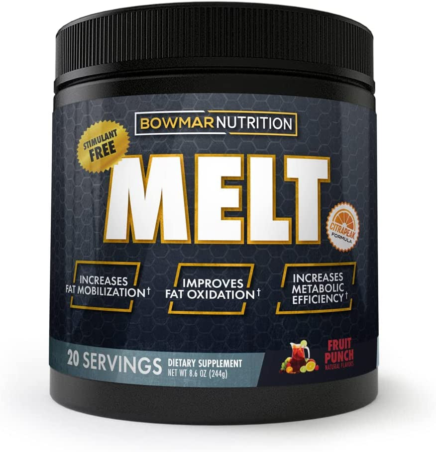 Melt - Appetite Suppressant Fat Burner Powder with L-Carnitine, Vitamins and Minerals - Improves Metabolic Health, Increases Fat Mobilization. (Fruit Punch | Tub | STIM Free)