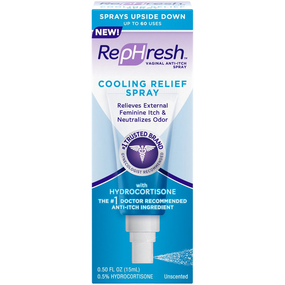 Rephresh Vaginal Anti-Itch Cooling Relief Spray 0.5Oz.