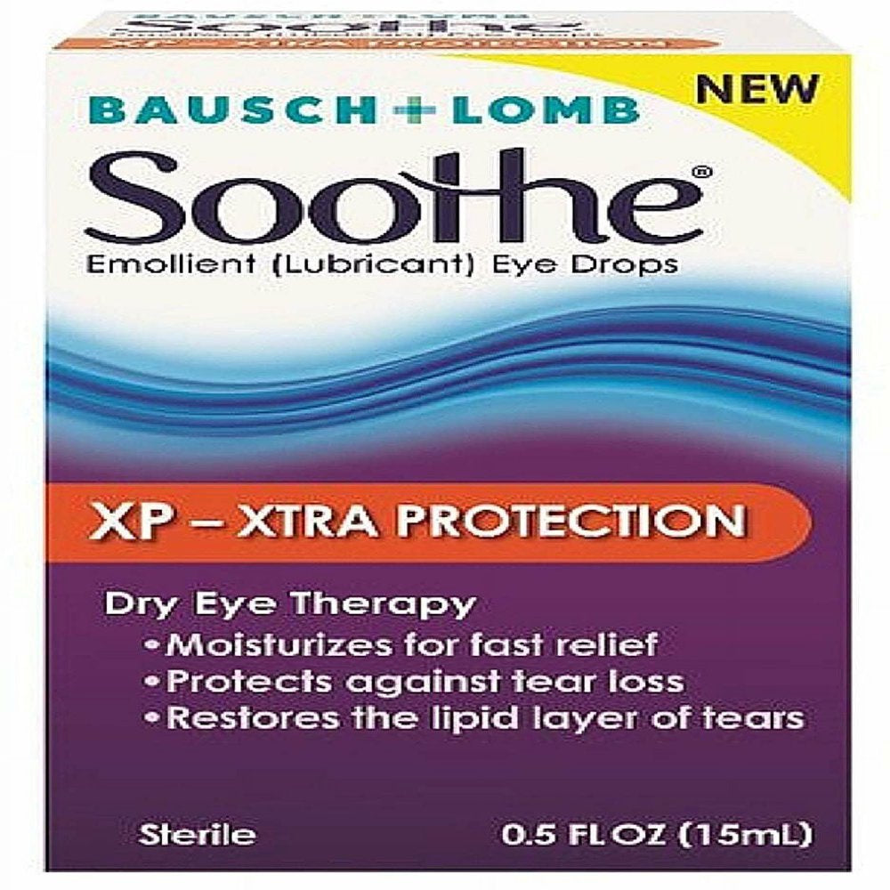 Bausch & Lomb Soothe XP Emollient Lubricant Eye Therapy Drop, .50Oz, 4-Pack