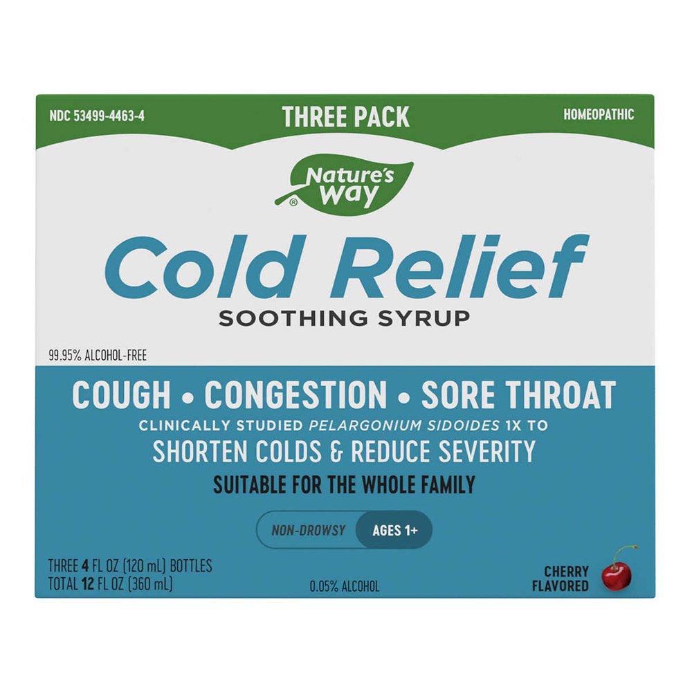Nature'S Way Cold Relief Soothing Syrup, 4 Ounce (Pack of 3)