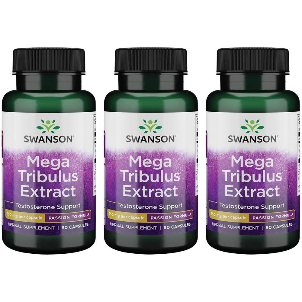 Swanson Mega Tribulus Extract 250 Mg 60 Caps 3 Pack