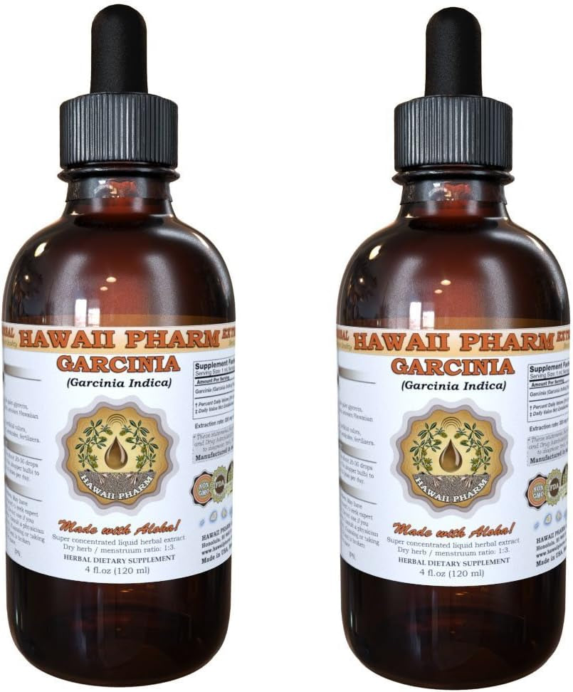 Garcinia Liquid Extract, Organic Garcinia (Garcinia Indica) Dried Fruit Tincture 2X2 Oz