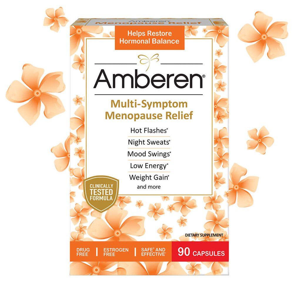 Amberen Multi-Symptom Menopause Relief, Dietary Supplement, 90 Capsules
