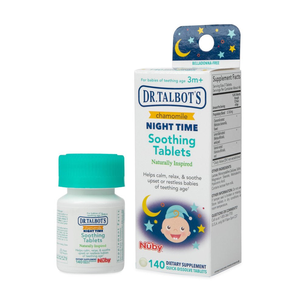 Dr. Talbot'S Chamomile Night Time Soothing Tablets for Teething Infants, Proprietary Blend140 Count