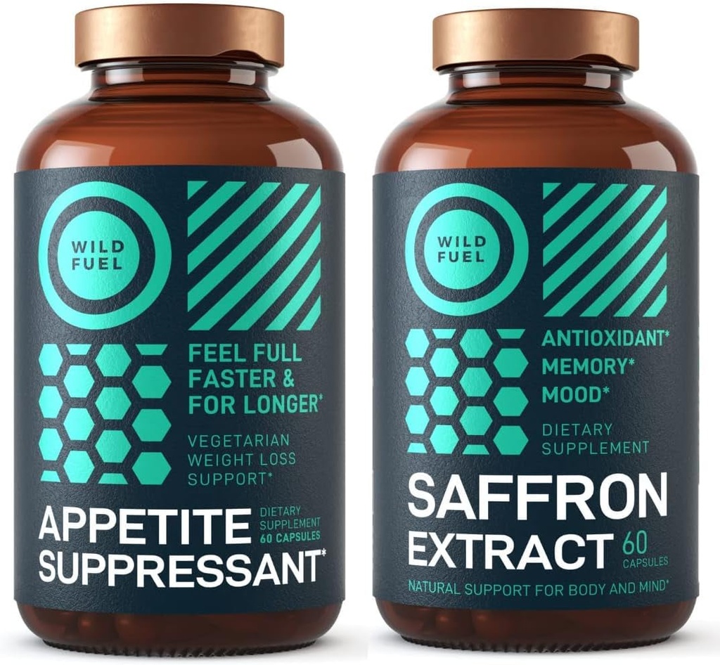 Appetite Suppressant and Saffron Extract Capsules Bundle