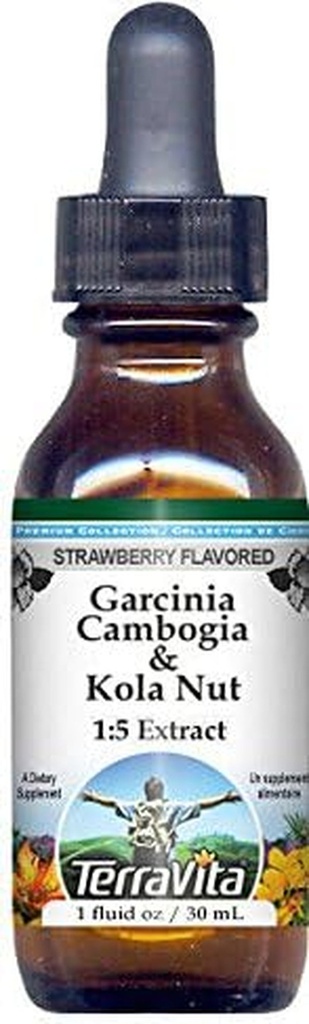 Garcinia Cambogia & Kola Nut Glycerite Liquid Extract (1:5) - Strawberry Flavored (1 Oz, ZIN: 522503)
