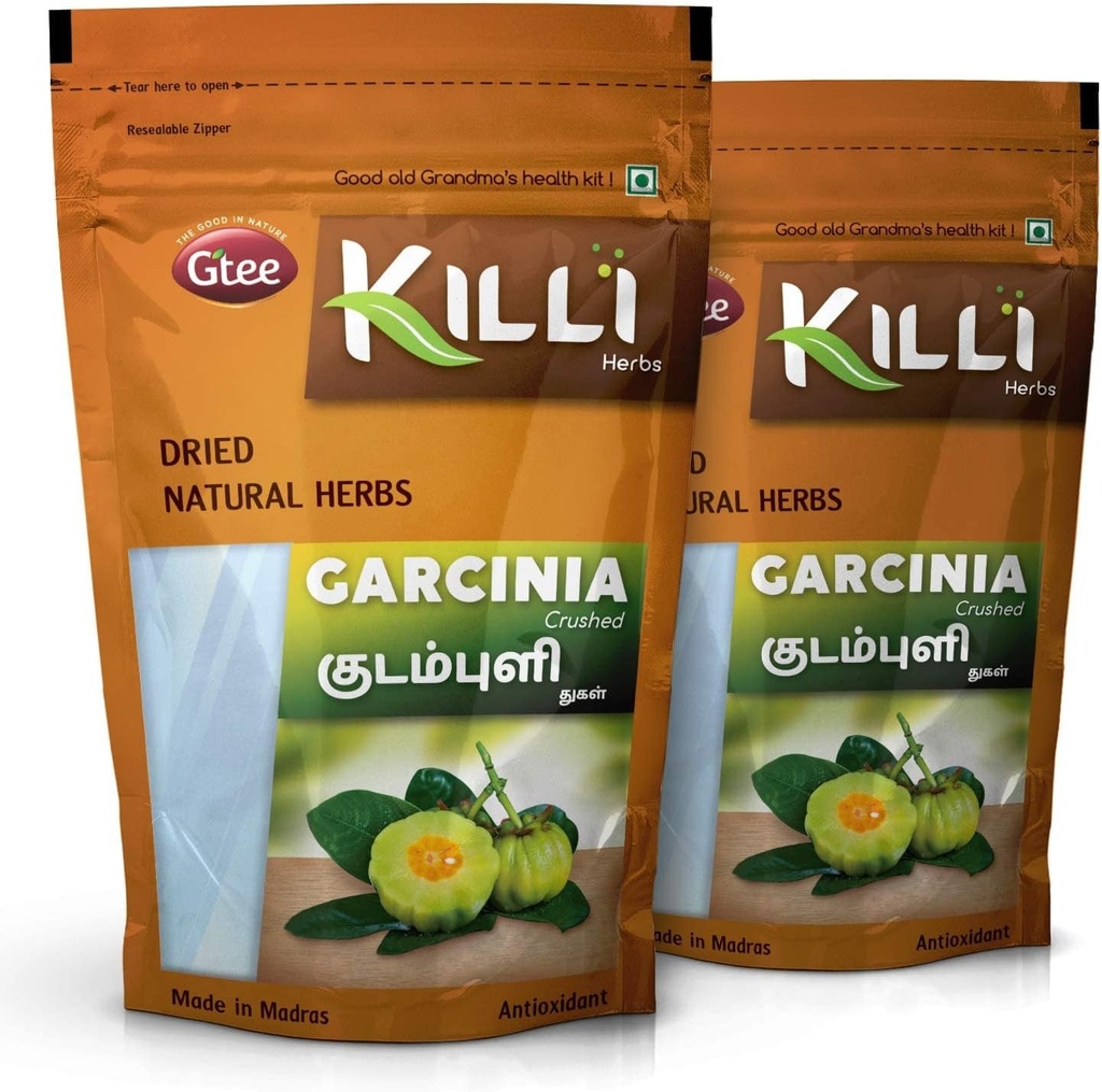KILLI Garcinia Cambogia | Kudampuli Crushed, 100G (Pack of 2)
