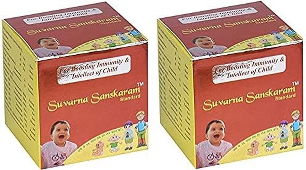 Ayurvedic Suvarnaprashan Herbal Immunity & Appetite Booster Herbs for Kids & Children Medicine in Avaleha Form 15Gm (आयुर्वेदिक दवा Suvarnasanskaram/Swarnaprashan)(Pack of 2)