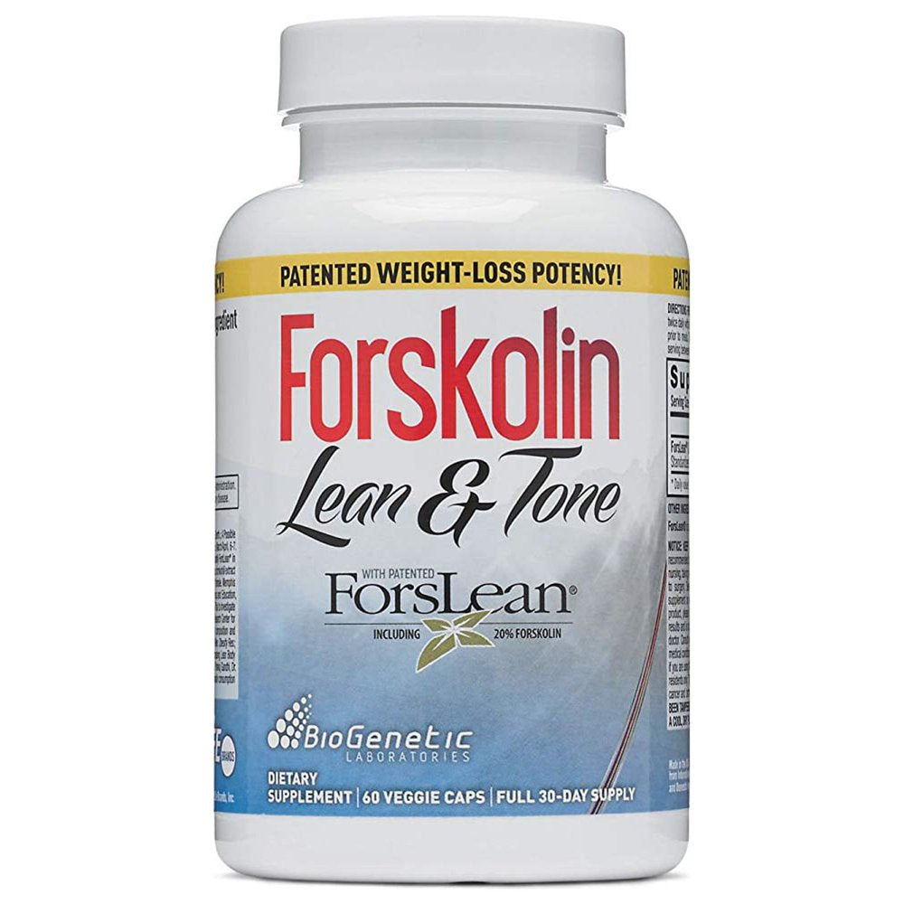 Biogenetic Labs | FORSKOLIN Lean & Tone - Patented Forslean Weight Loss Formula, Improve Fat Burning Metabolism | 60 Veggie Caps