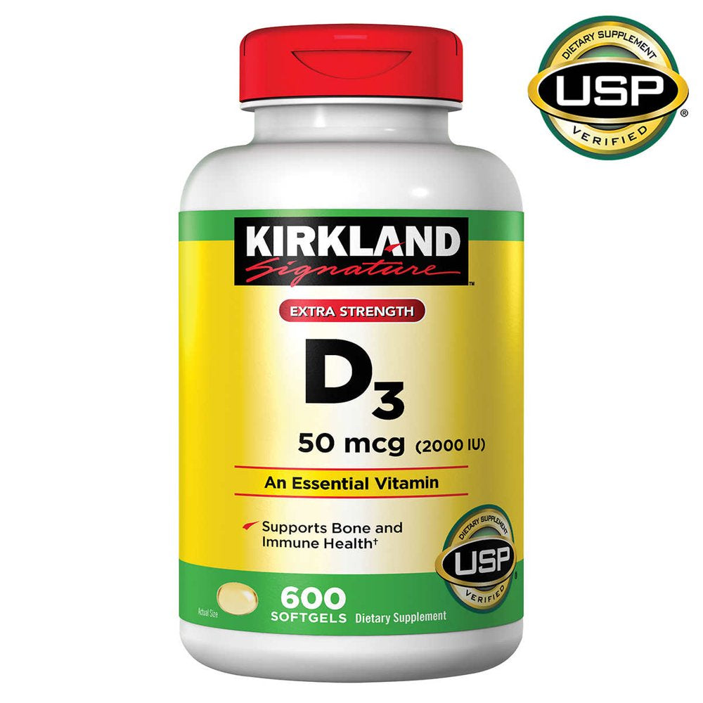 Kirkland Vitamin D3 2000 IU - 600 Softgels