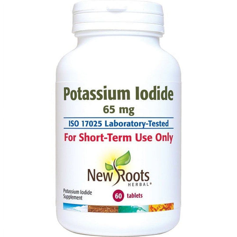 Potassium Iodide 65mg - Thyroid Support - New Roots Herbal