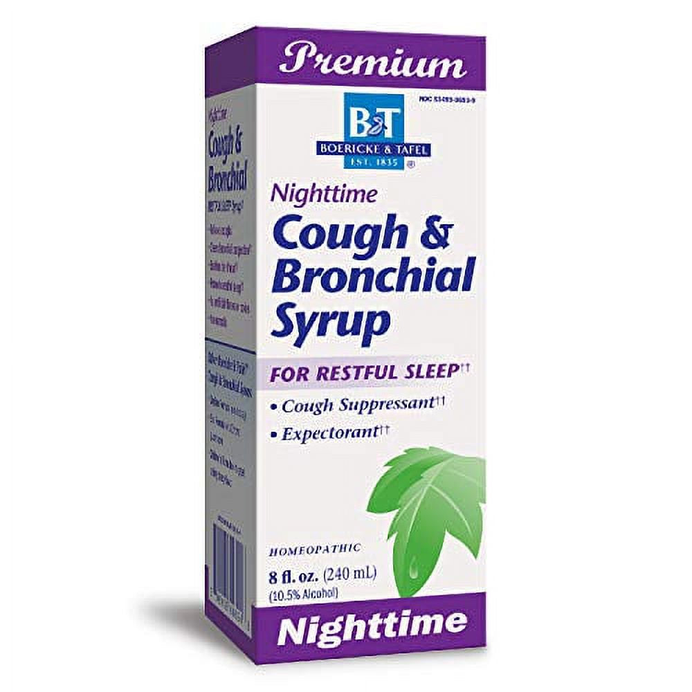 B&T Nighttime Cough & Bronchial Syrup for Restful Sleep Homeopathic, 8 ...
