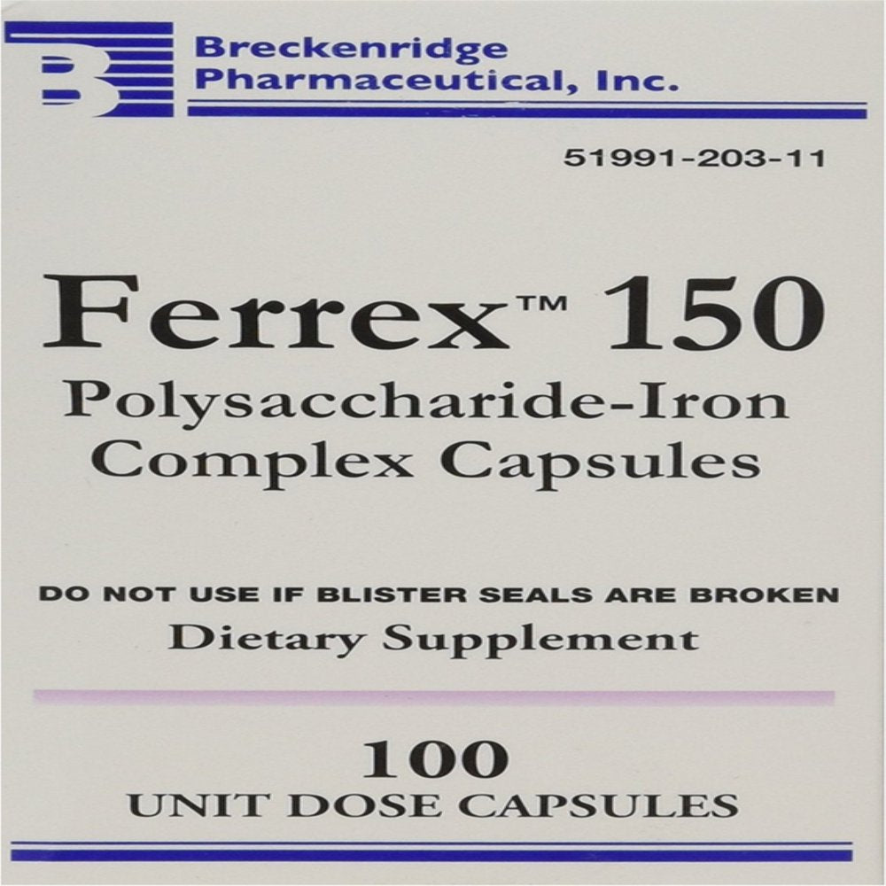 Ferrex 150 Iron Complex - 100 Capsules (Pack of 2)