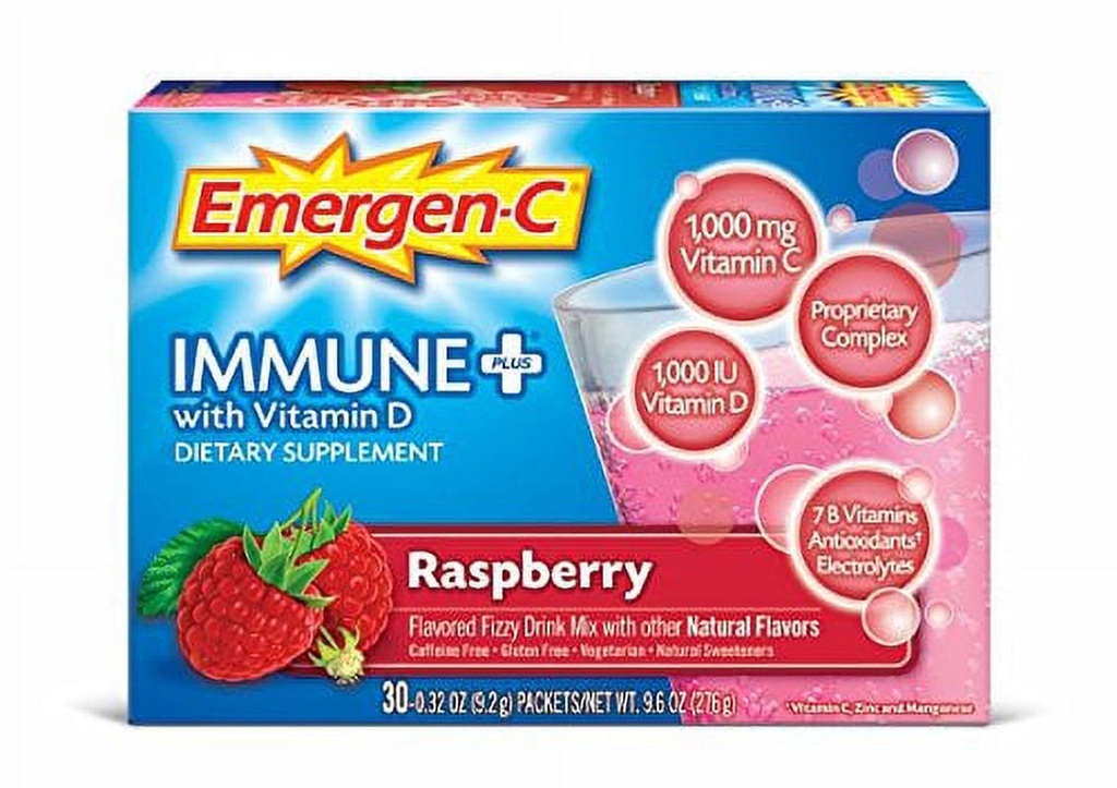 Emergen-C Immune+ Raspberry - 30 Count