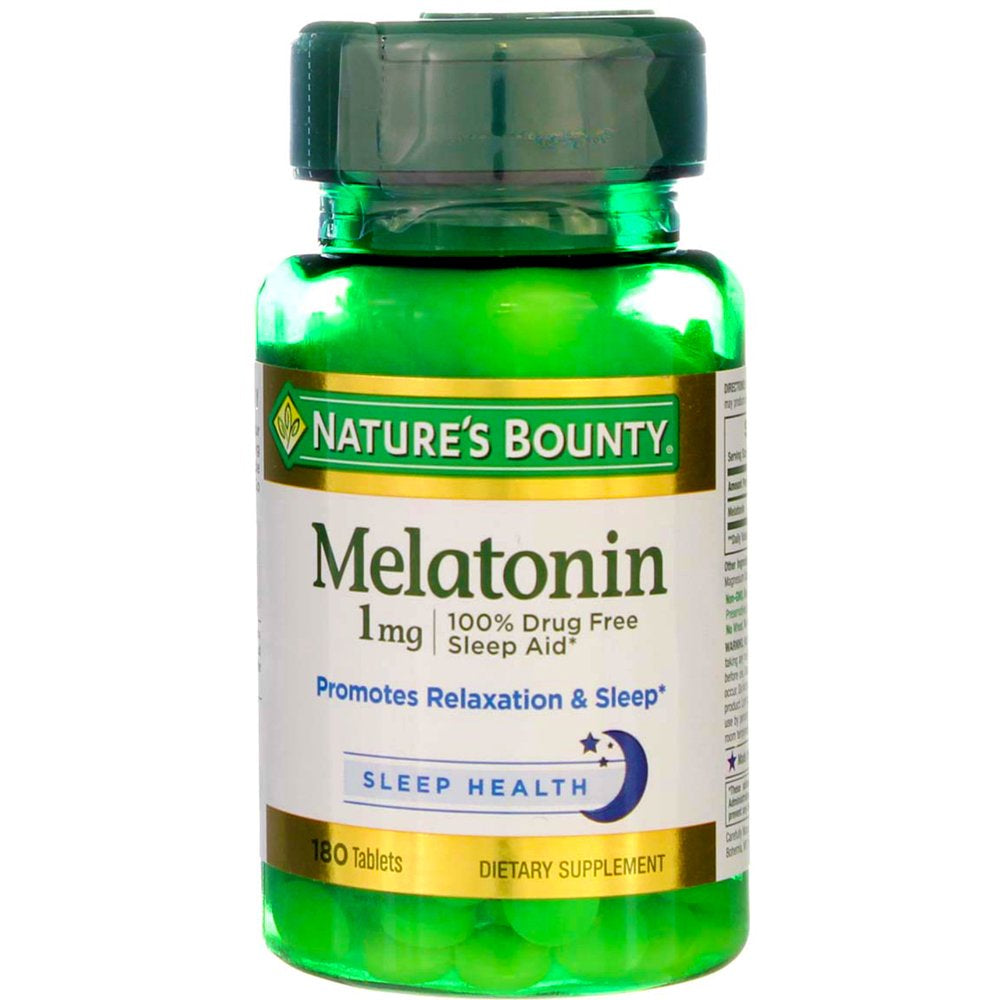 Melatonin 1mg Tablets - Nature's Bounty - 180 Count