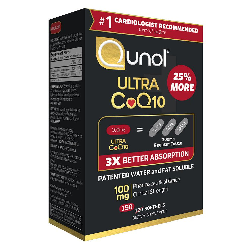 Qunol CoQ10 100mg - Ultra Absorption - 150 Softgels