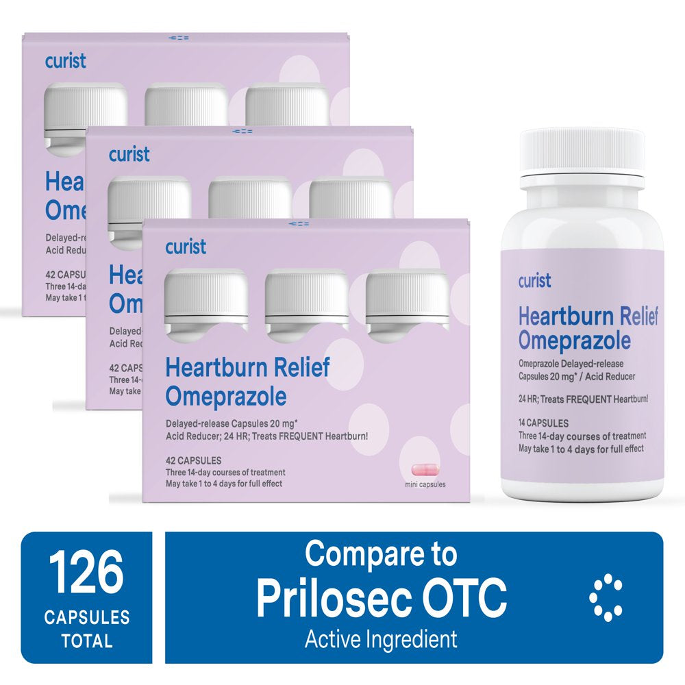 Curist Omeprazole 20mg - Heartburn Relief 126 Capsules