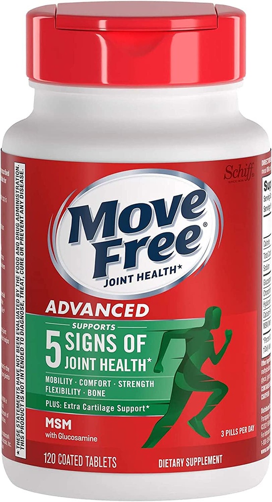 Move Free Advanced + MSM - 120 Tablets (6-Pack)