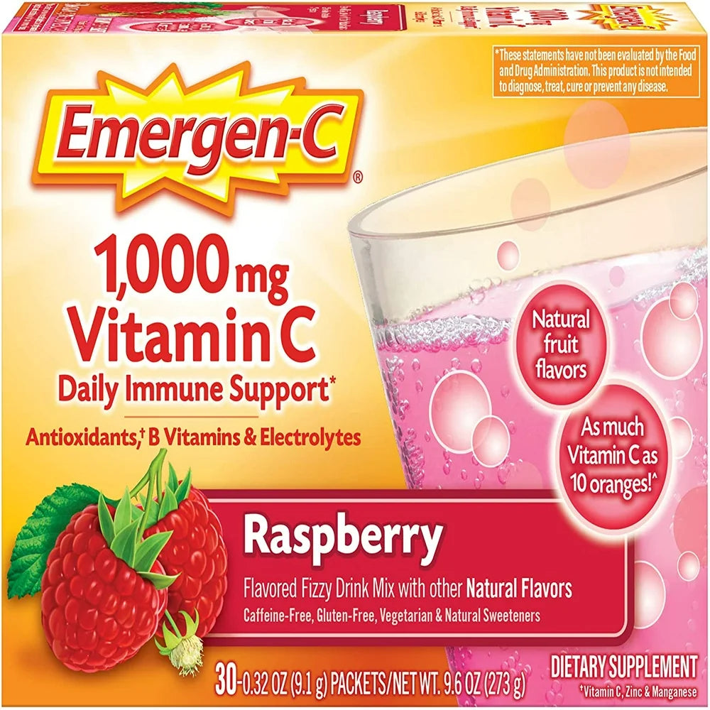 Emergen-C Raspberry Fizz - 30 Packets