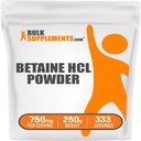 Bulksupplements.Com Betaine Hcl Powder - Essential Enzymes - Digestive Enzymes - Gallbladder Formula - Betaine Hydrochloride (250 Grams - 8.8 Oz)