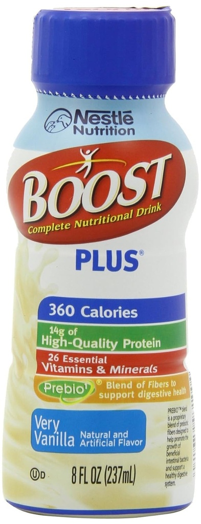 Boost plus Vanilla Ready to Drink, Pack of 12 8 FL Oz (237Ml) Bottles ...