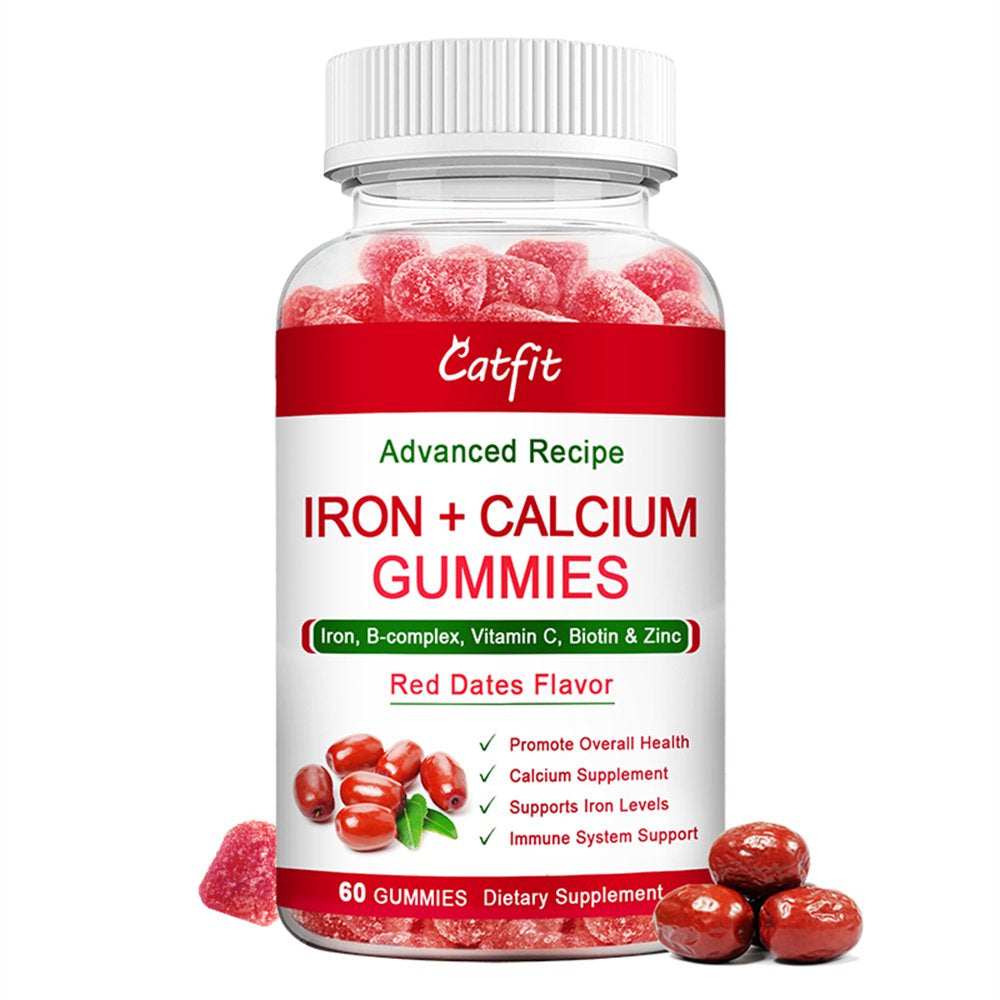 Iron & Calcium Gummies - Red Date Flavor - Catfit