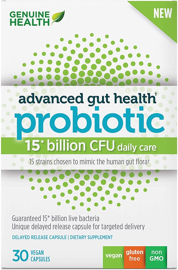 Genuine Health Probiotic 15 Billion CFU - Gut & Digestive Support