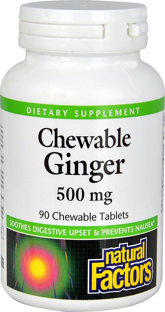 Ginger Chewable Tablets - Natural Factors - 90 Count