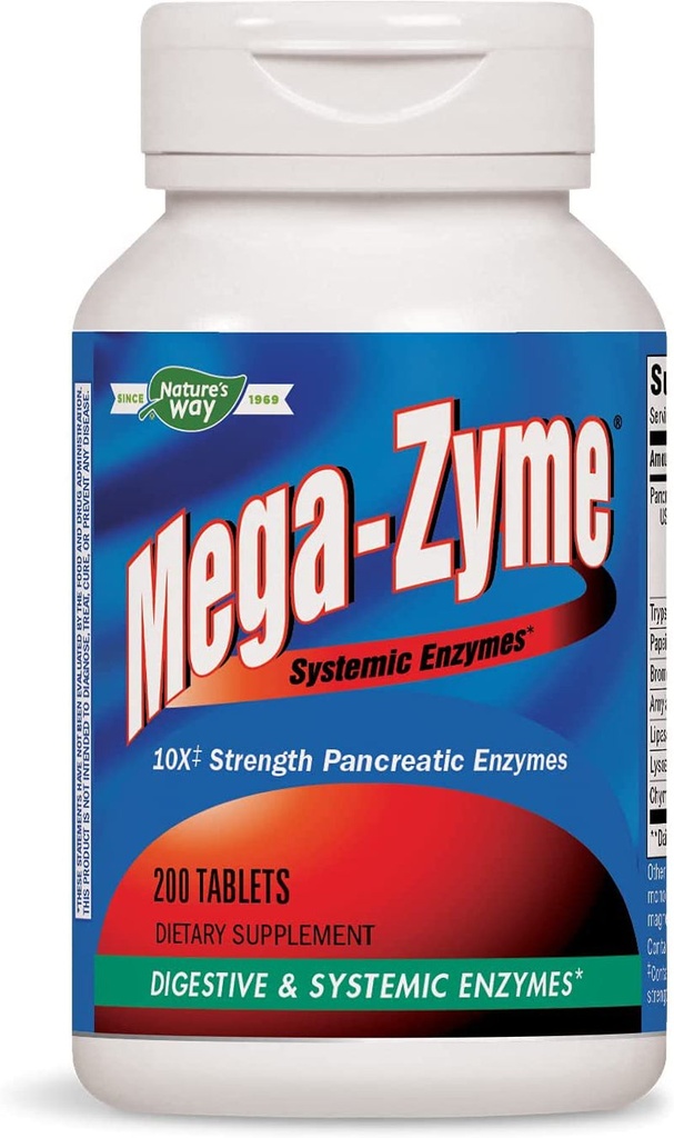 Mega-Zyme 200 Tabs - Enzymatic Therapy