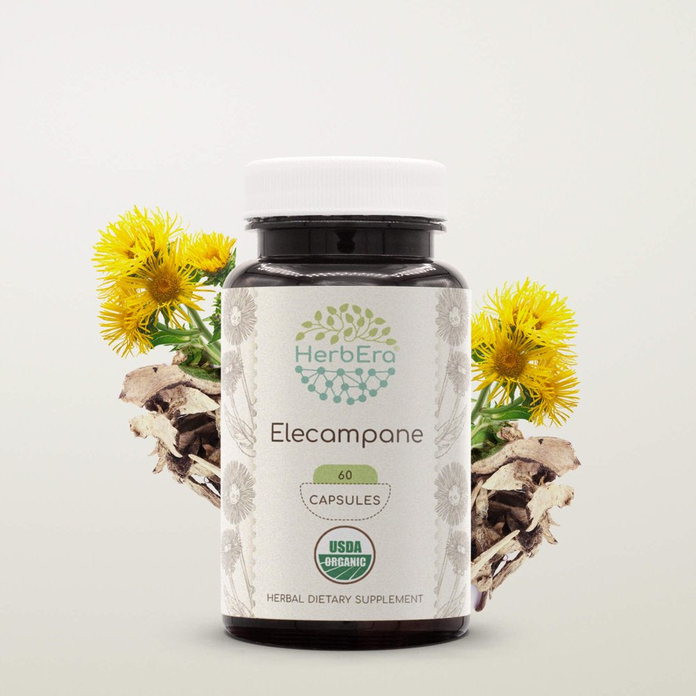 Elecampane 60 Capsules, 500 Mg, Organic Elecampane (Inula Helenium ...