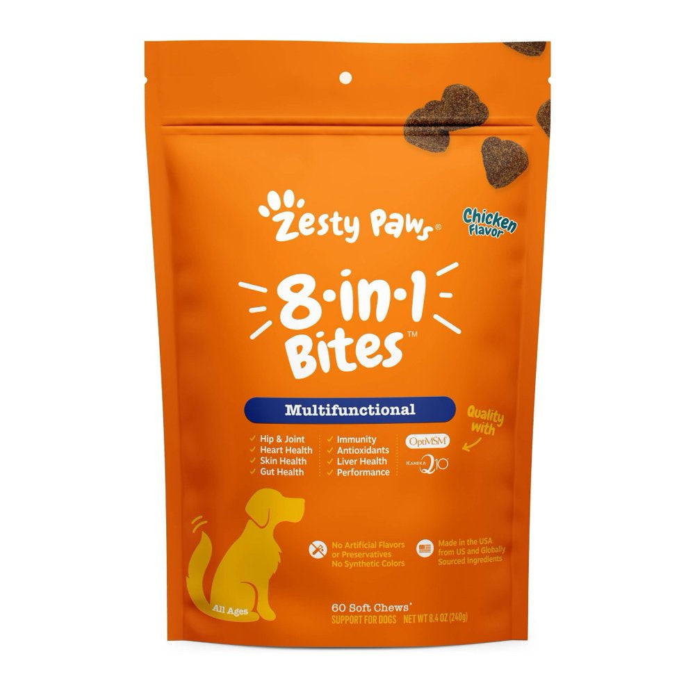 Zesty Paws 8-in-1 Dog Multivitamin - Chicken Flavor