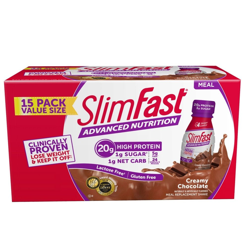 SlimFast Chocolate Shakes (15 Pack) - Weight Loss