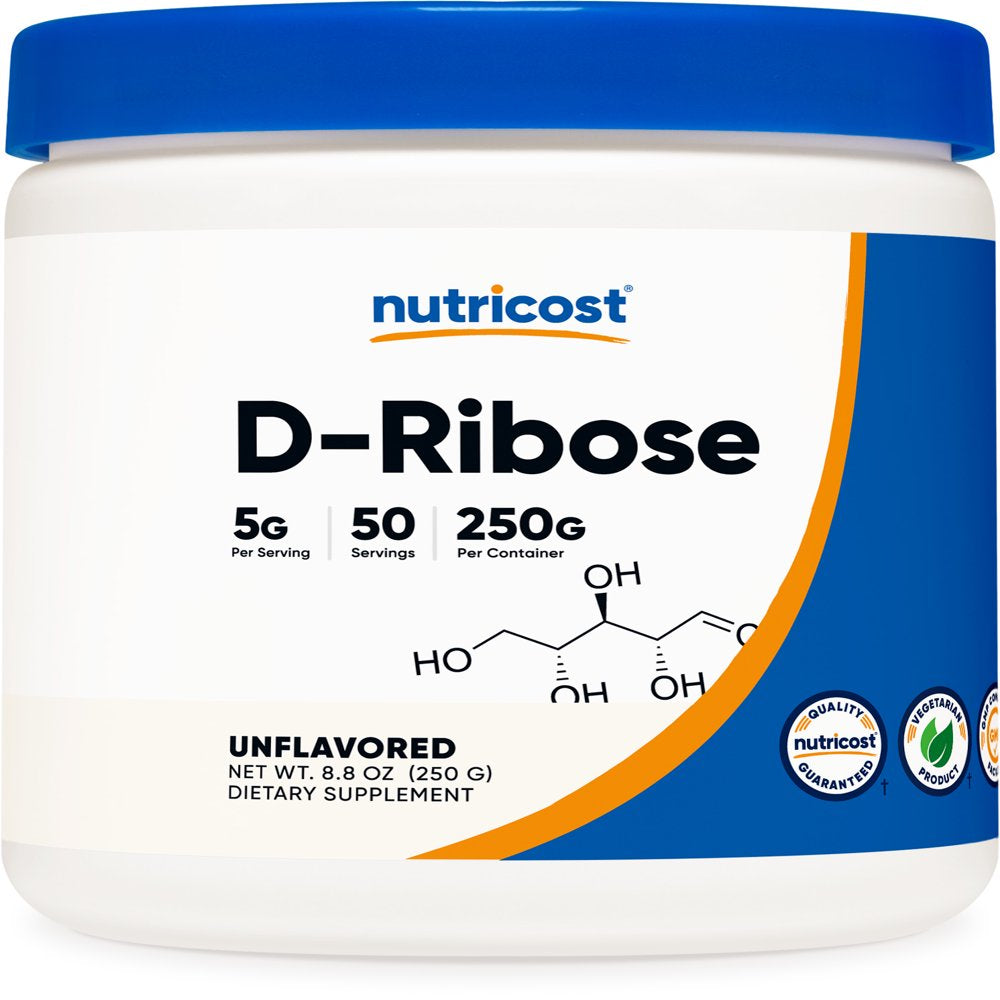 D-Ribose Powder 250g - Nutricost - Non-GMO Supplement