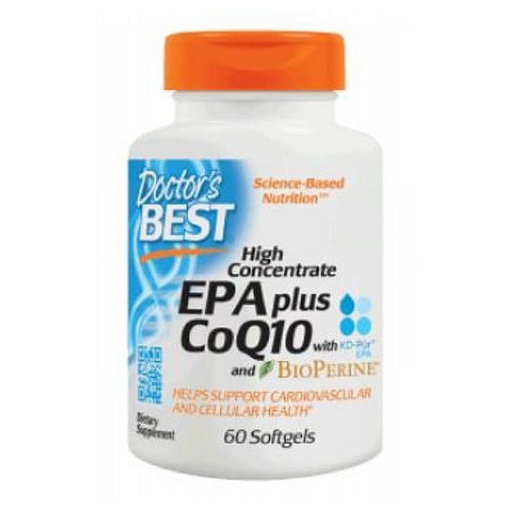 "Doctors Best High Concentrate EPA plus Coq10 with Kd-Pur, 60 Softgels"