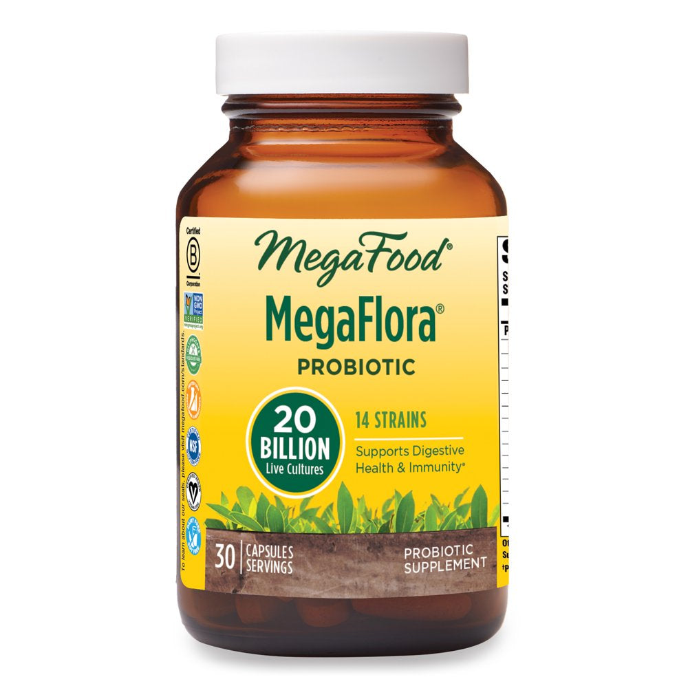 Megafood, Megaflora, Probiotic Supplement with 20 Billion CFU, 30 ...