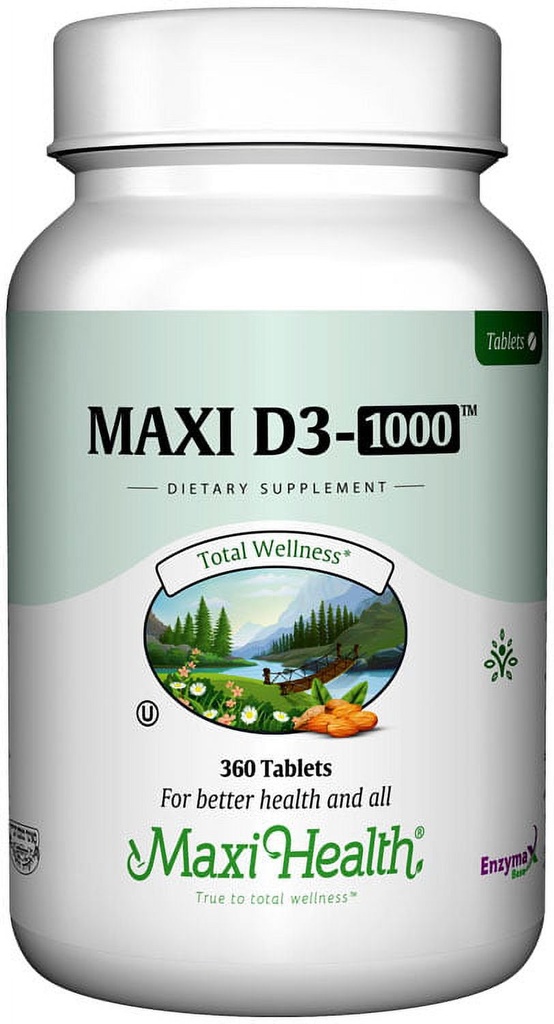 Maxi Health Kosher Vitamin D3 1000 IU - 360 Tablets | VitaShop NZ