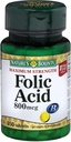 Nature'S Bounty Folic Acid 800 Mcg Tablets Maximum Strength 250 Tablets (Pack of 3)