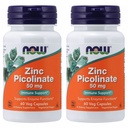 Now Foods - ZINC PICOLINATE, 50Mg, 60 Vegetable Capsules - 2 Packs