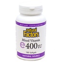 Natural Factors - Vitamin E Mixed 100% Natural Source 400 IU - 180 Softgels