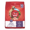 Purina One +Dry Dog Food for Senior Dogs Vibrant Maturity Adult 7 Plus, Real Chicken, 16.5 Lb Bag