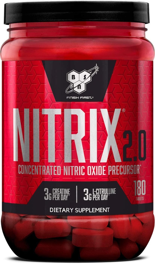 BSN Nitrix 2.0 Advanced Strength Tablets,180 Ct | VitaShop NZ