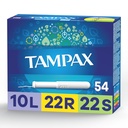 Tampax Cardboard Tampons Trio Pack Light/Regular/Super Absorbency, 54 Ct