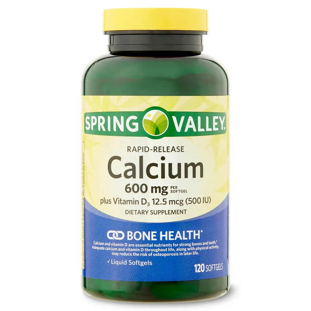 Spring Valley Calcium 600mg - 120 Softgels