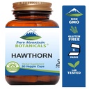 Hawthorn Berry Capsules - 90 Kosher Vegan Caps with 1000Mg Organic Hawthorne Berry