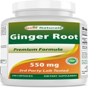 Best Naturals Ginger Root 550 Mg 250 Capsules