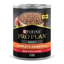 Purina Pro Plan Wet Dog Food for Adult Dogs Complete Essentials, Soft Beef & Rice, 13 Oz Cans (12 Pack)
