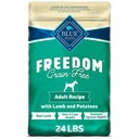 Blue Buffalo Freedom Lamb Dry Dog Food for Adult Dogs, Grain-Free, 24 Lb. Bag