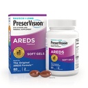 Bausch + Lomb Preservision AREDS Eye Vitamin & Mineral Supplement Tablets, 60 Count Bottle (Soft Gels)