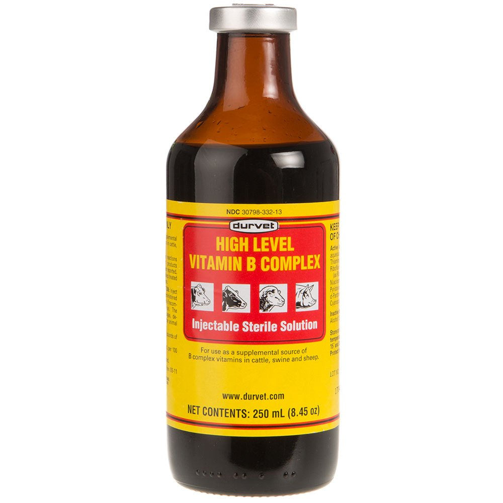Durvet High Level Vitamin B Complex Injectable - 250Ml | VitaShop NZ