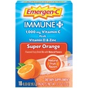 Emergen-C Immune plus Vitamin C Supplement for Immune Support, Super Orange, 10 Ct